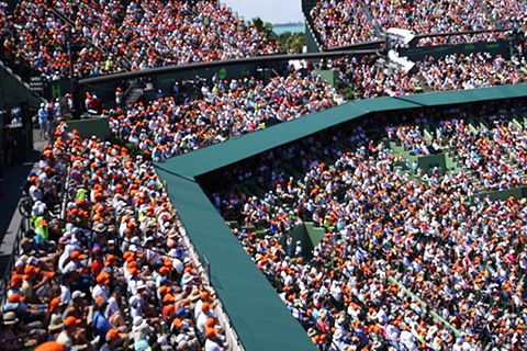 A stock photo of a crowded sports stadium.