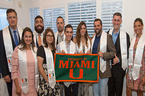 A photo of the 2018-2019 graduates of the Master of Arts in International Administration program at the University of Miami.